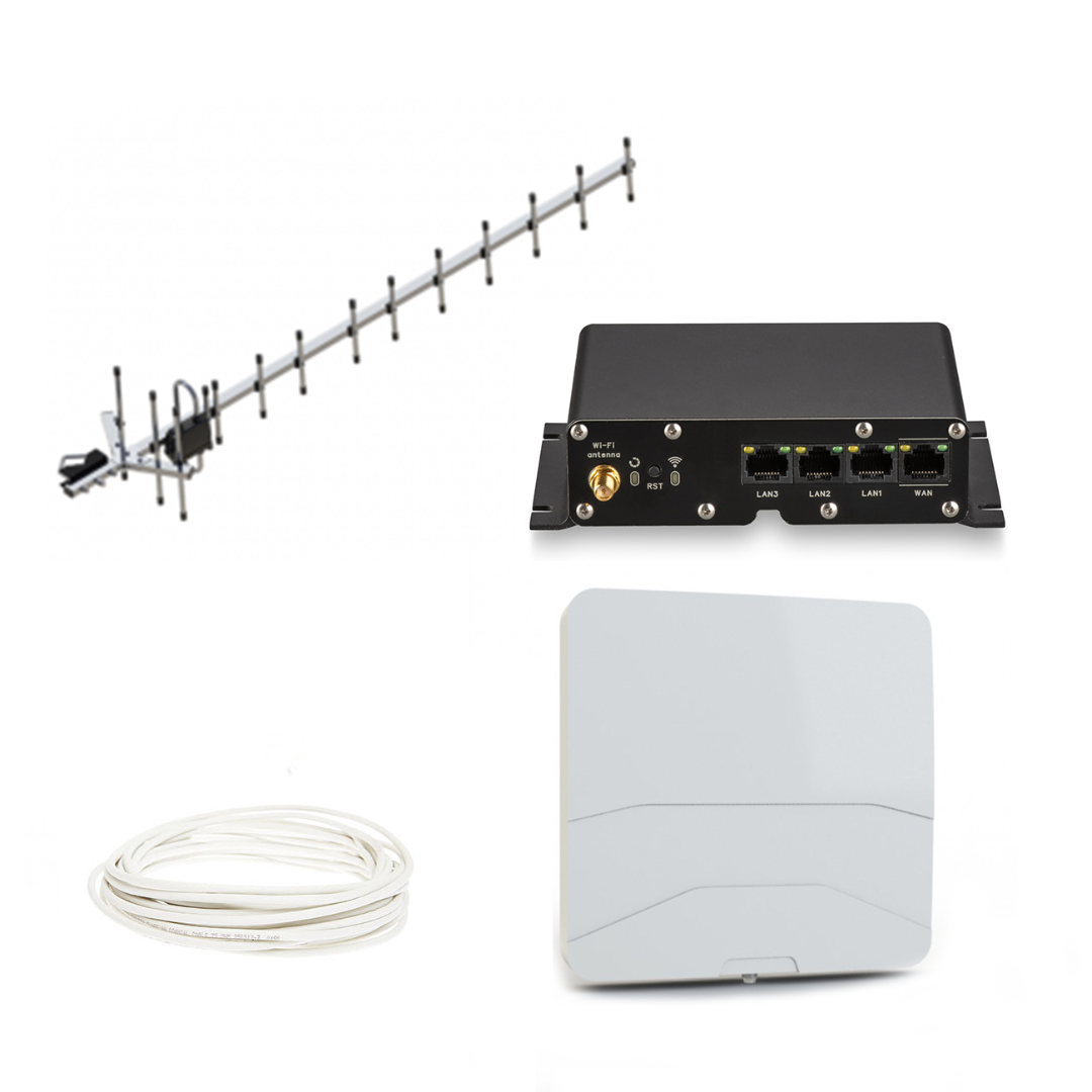 Комплект усиления сотовой связи 2G 900 мГц с репитером Kroks RK 900 50 дБ